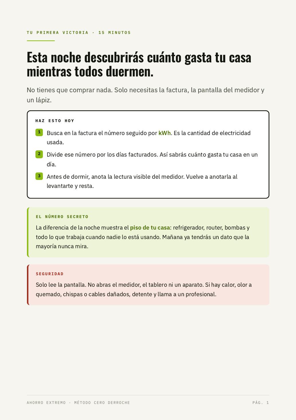 La primera prueba: descubre cuánto gasta tu casa mientras duermes