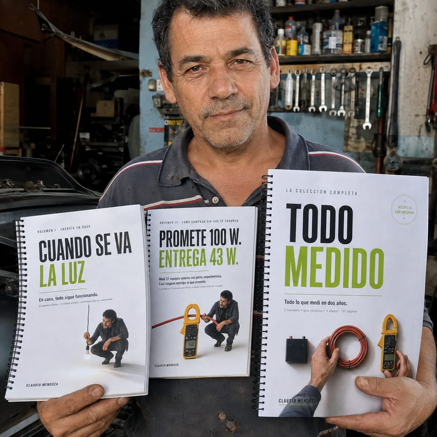 Manuel D. con los manuales